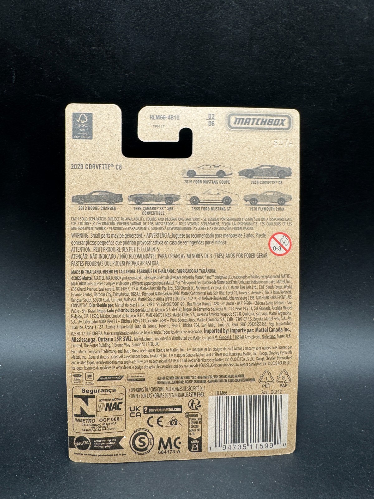 2023 Matchbox 70 Years Muscle Series 2/6 2020 CORVETTE C8 ORANGE C4