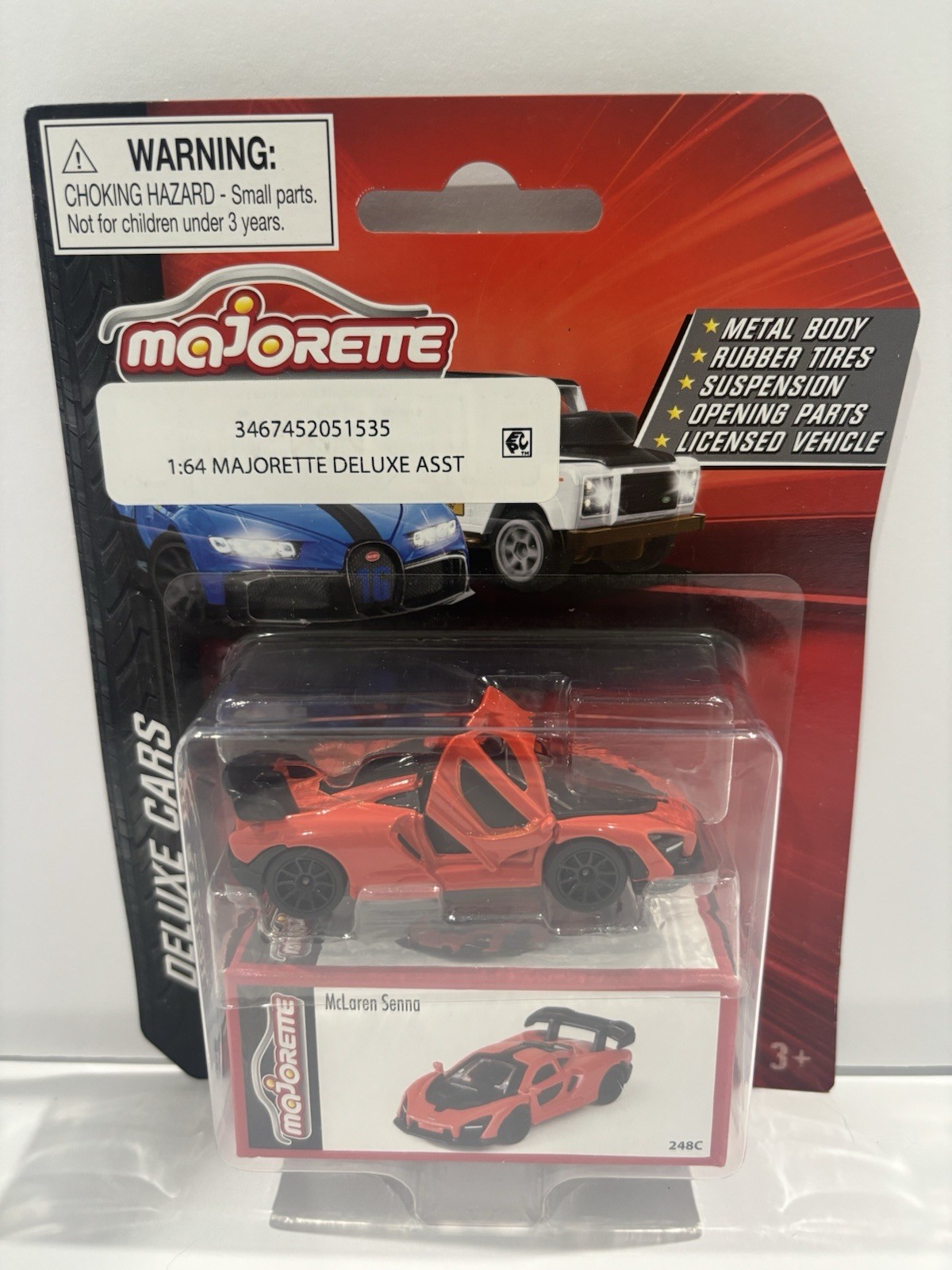 Majorette Deluxe Cars Lot Of (5)-Bugatti Chiron, Bugatti Blue,McLaren,& 2 Lambos
