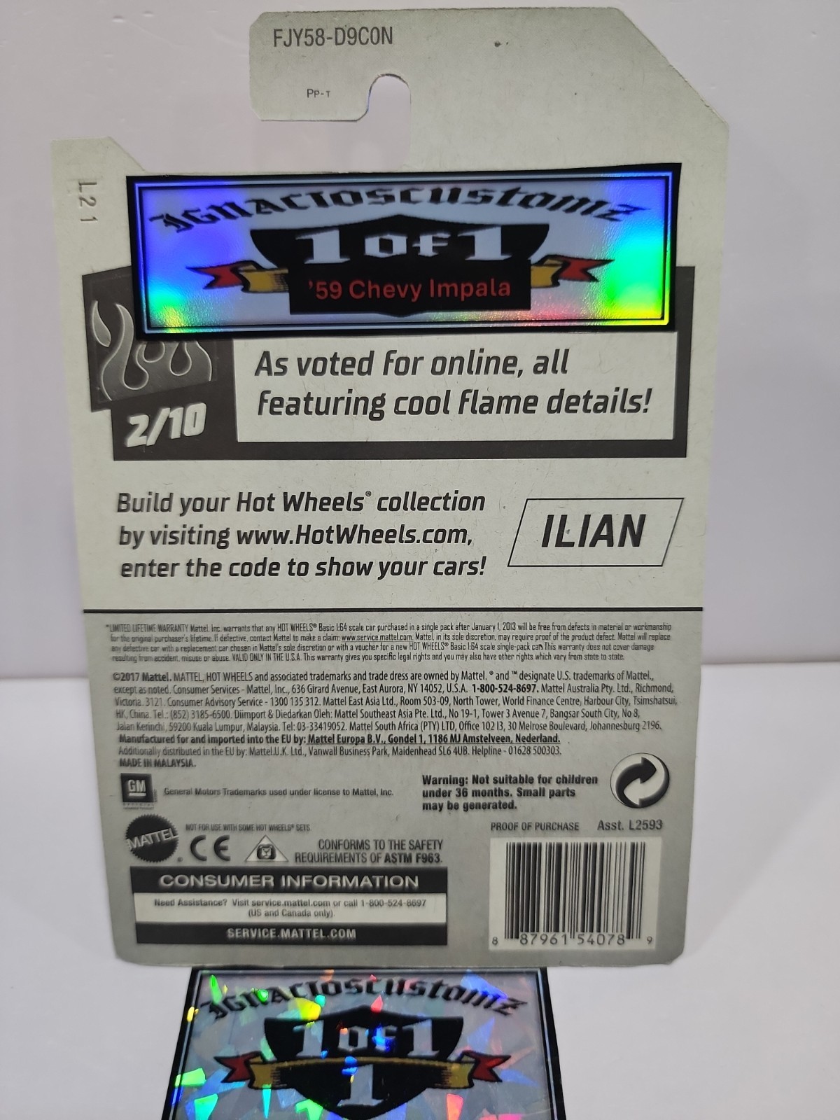 Hot Wheels ’59 Chevy Impala CUSTOM TIM DRAKE ROBIN THEME RESEALED CUSTOMIZED