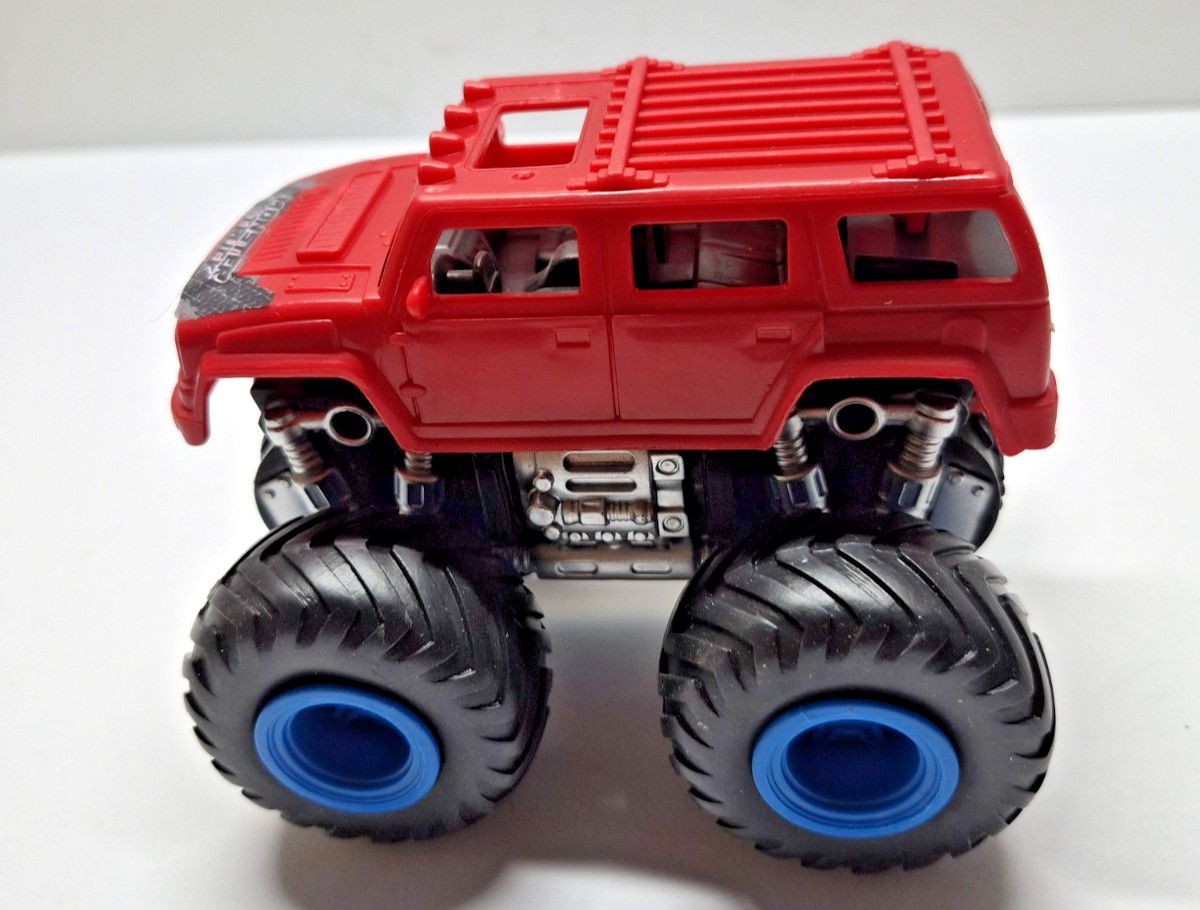 Kid Connection Red Hummer Monster Truck With Blue Rims Friction-Powered