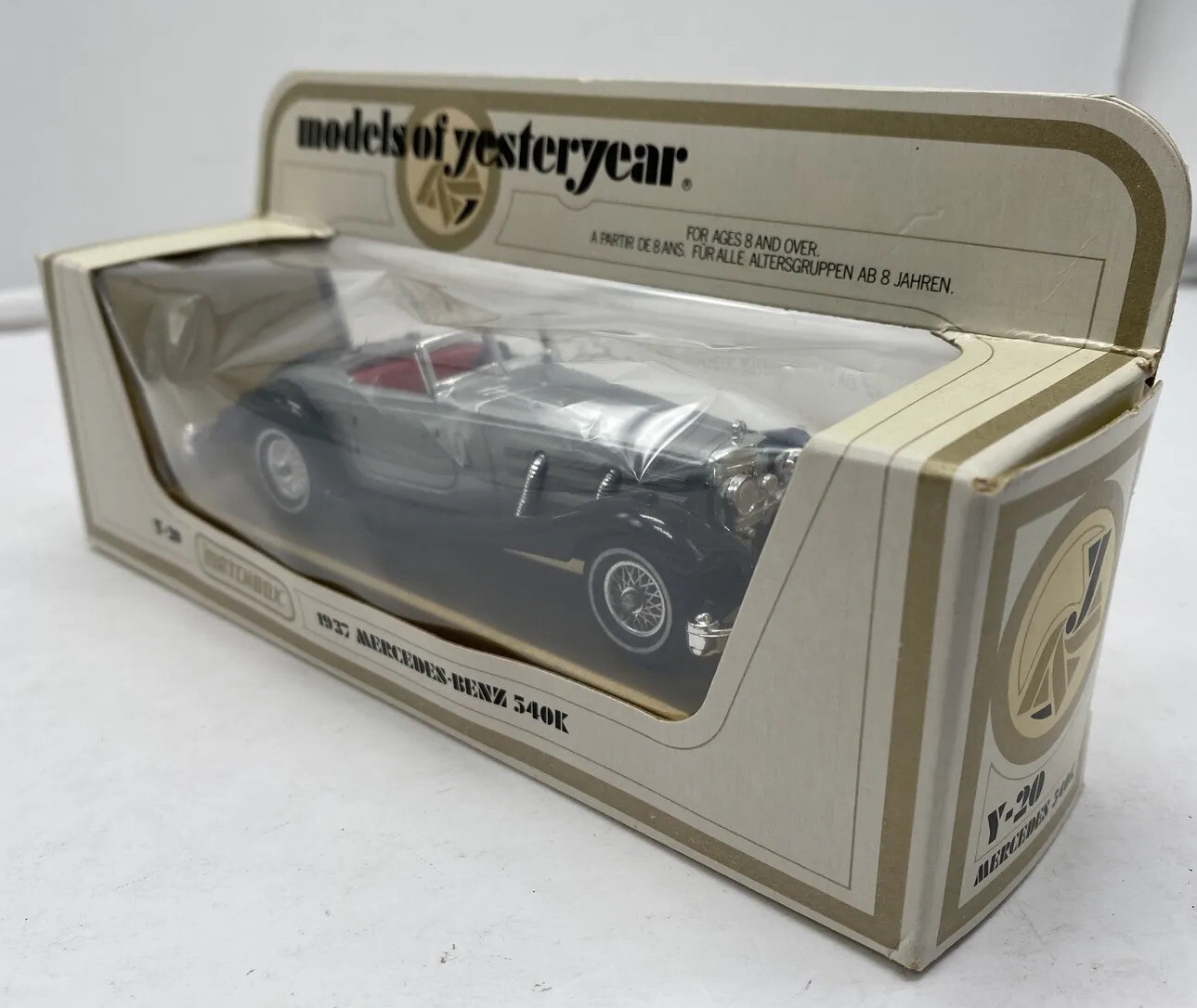 1937 MERCEDES 540K DIECAST CAR MATCHBOX MODELS OF YESTERYEAR Y-20 1:43 ORIG BOX