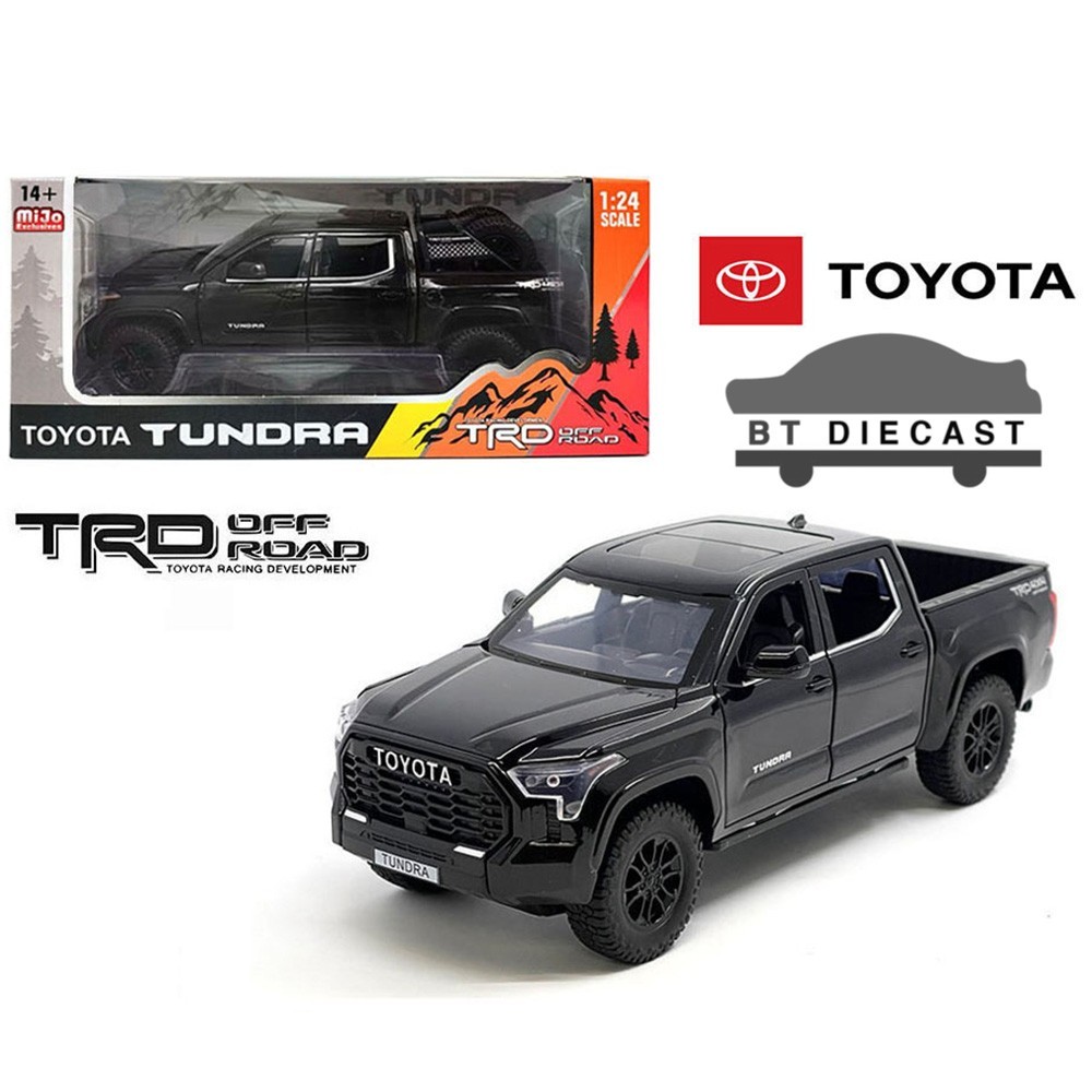 MIJO EXCLUSIVES 2023 TOYOTA TUNDRA TRD OFF ROAD 4×4 1/24 BLACK H08555R-BK