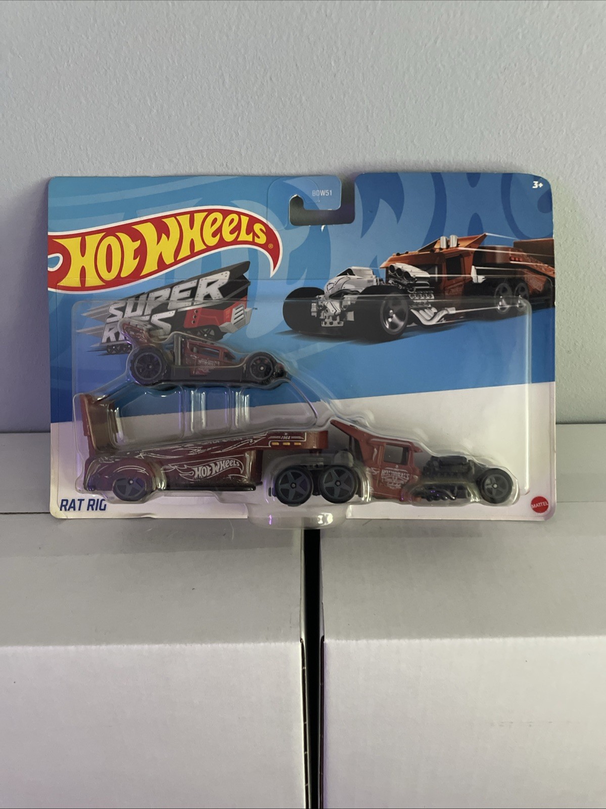2022 HOT WHEELS SUPER RIGS – RAT RIG – RAT ROD SEMI TRUCK AND CAR – 1:64 