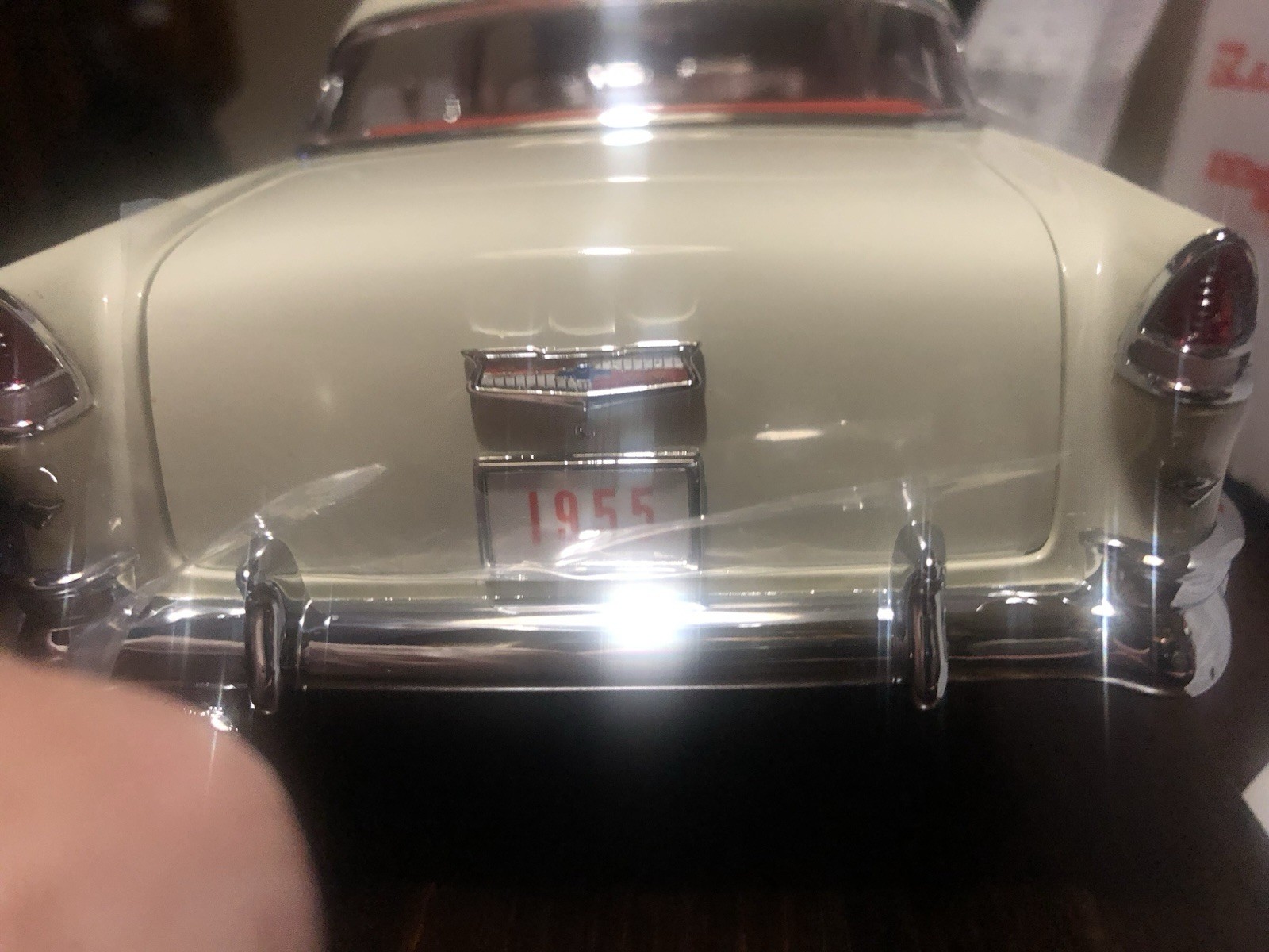 RARE 1:16 1955 Chevrolet Bel Air NIB W/ Title And Wood Stand