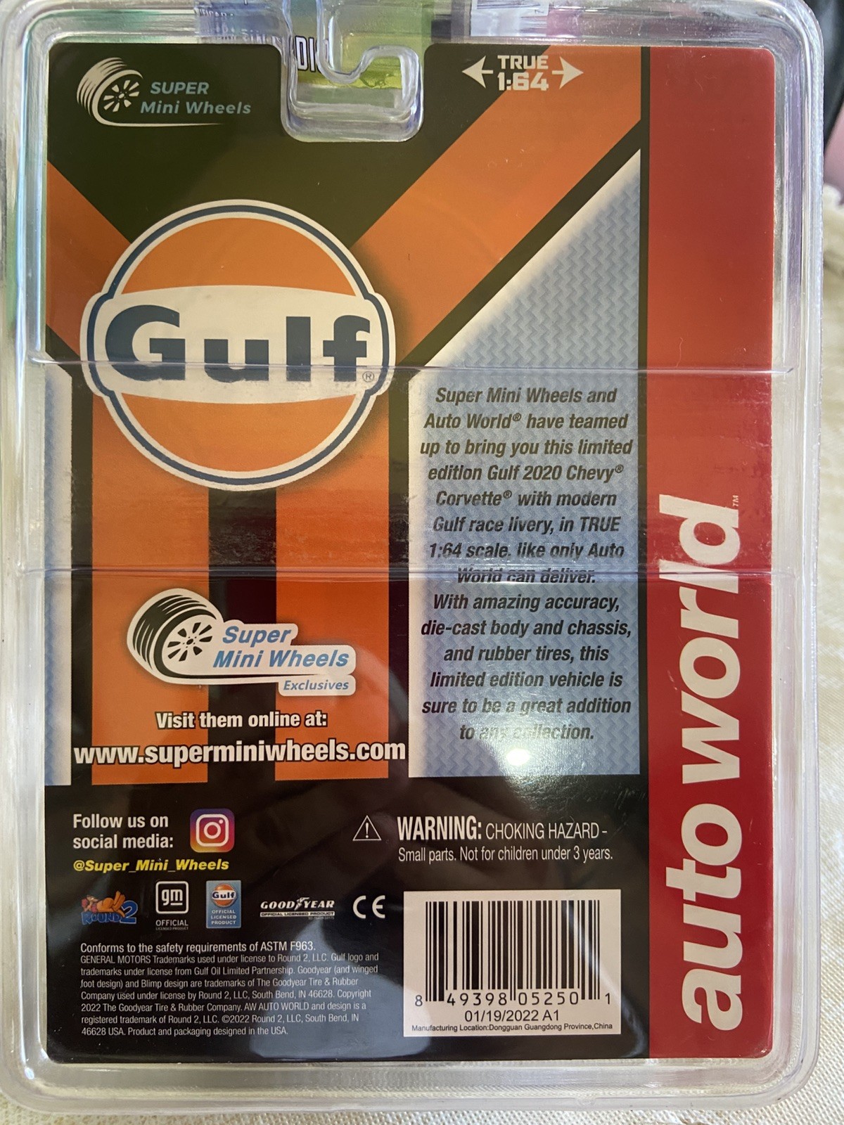 Chase Auto World 2020 Chevy Corvette Gulf Ultra Red Súper Mini Wheels Exclusives
