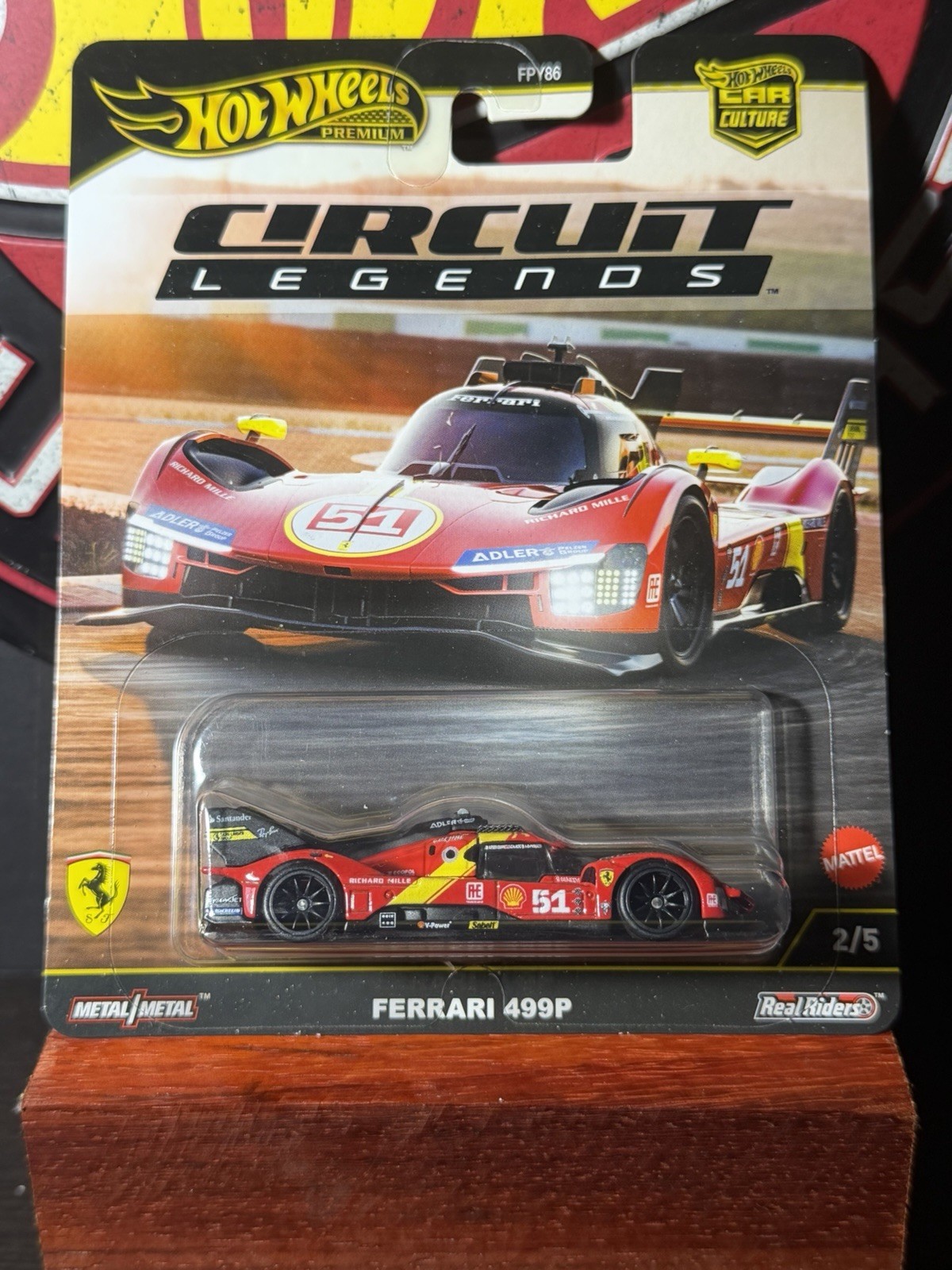 Hot Wheels Premium Ferrari 499P Circuit Legends Car Culture 2/5