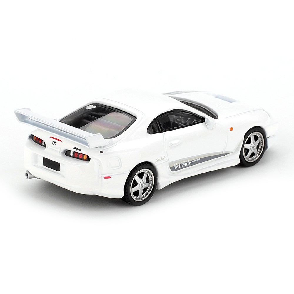 MINI GT TOYOTA SUPRA VELISIDE COMBAT V-1 1/64 DIECAST MODEL CAR WHITE MGT01104