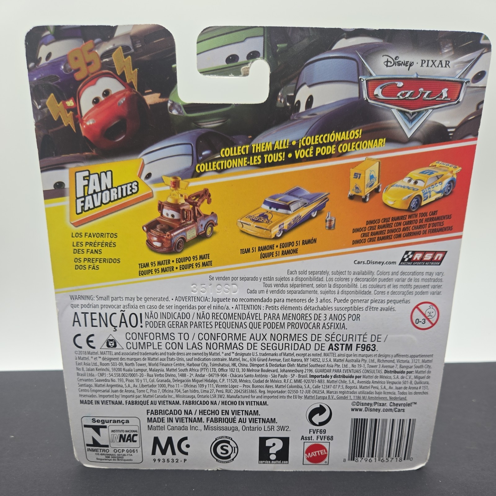 Pixar Disney Cars Fan Favorites Team 95 & 51 Maddy McGear Diecast Car FREE SHIP