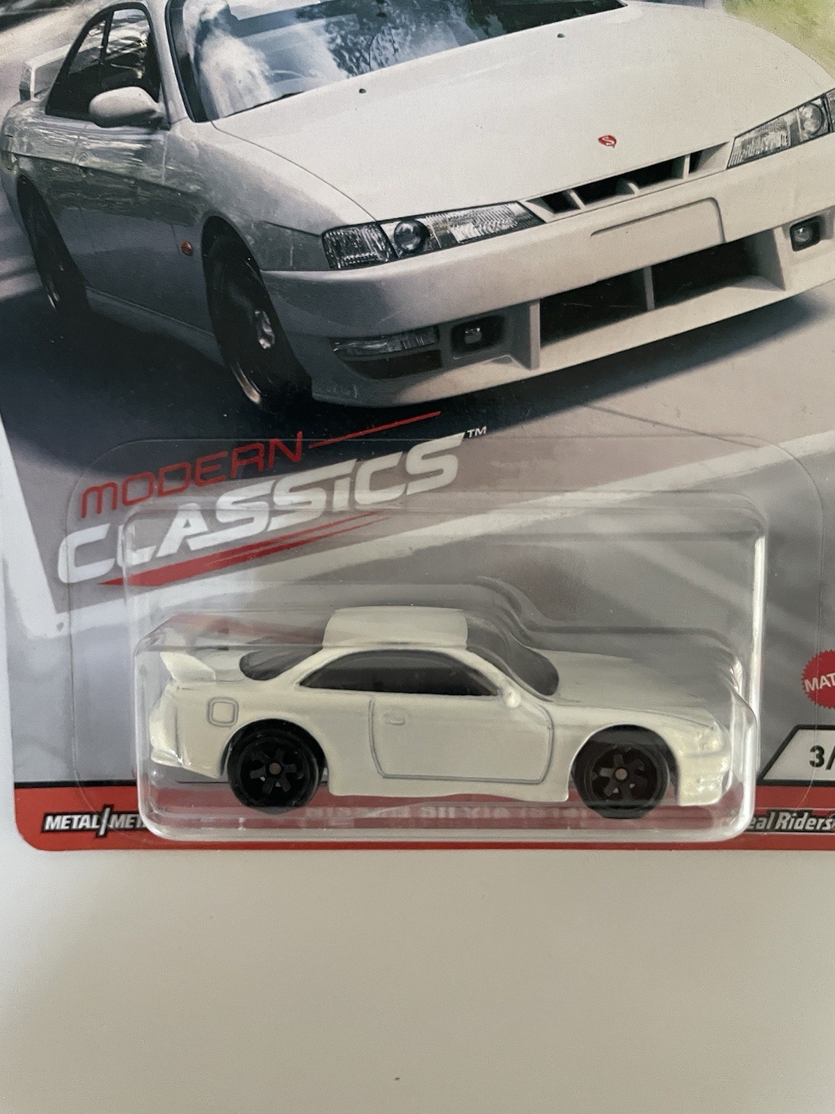 Hot Wheels ERROR Modern Classics White Nissan S14 No Light Tampos Dual Protector
