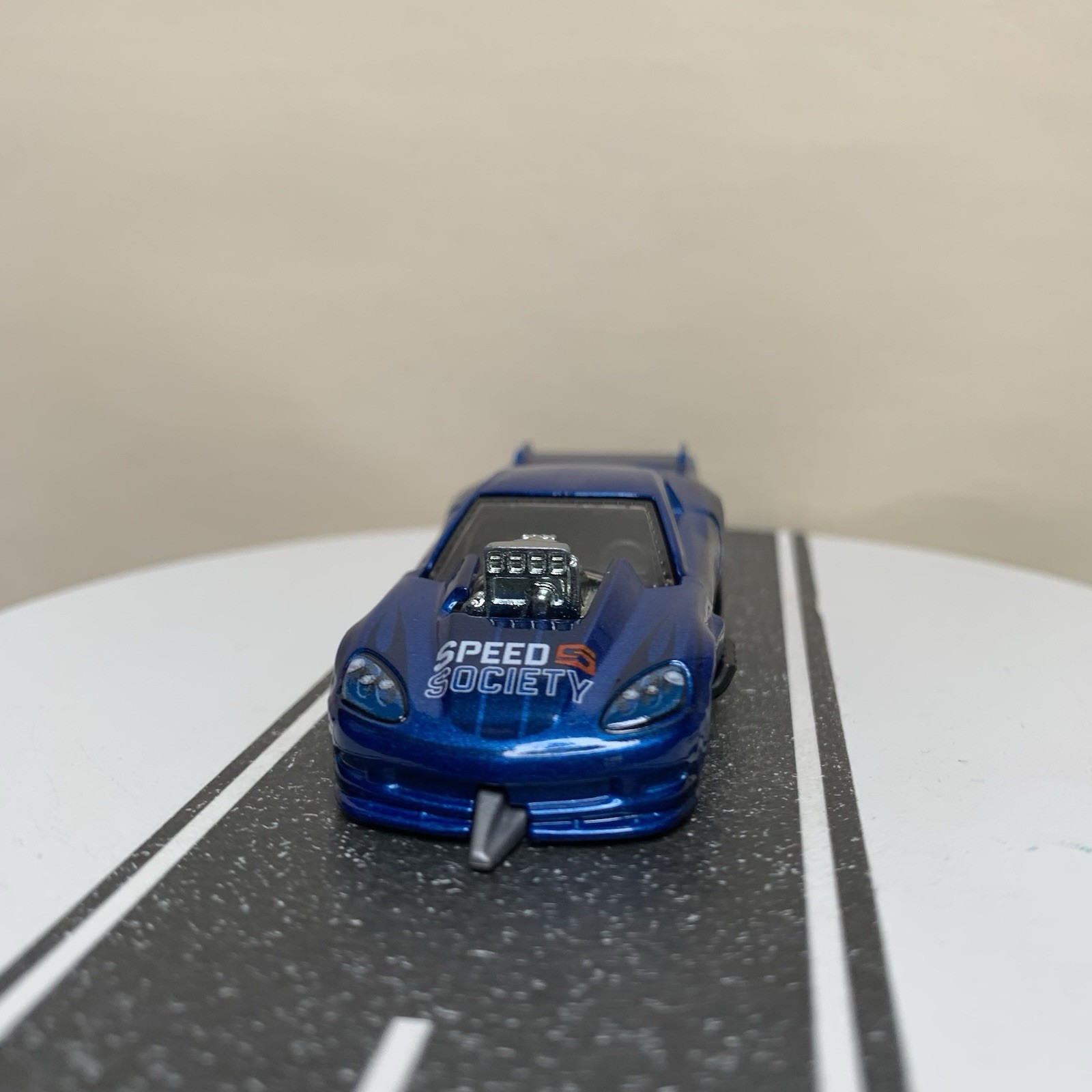 Hot Wheels Premium Boulevard ’12 Chevy Corvette Z06 Drag Racer Dragster Blue NM