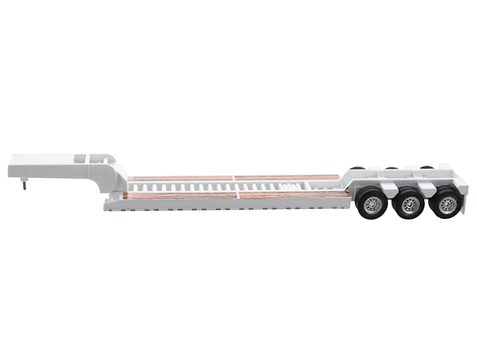 LOW BOY FLATBED TRAILER WHITE 1/87 (HO) MODEL BY HO LOGISTICS HL-487