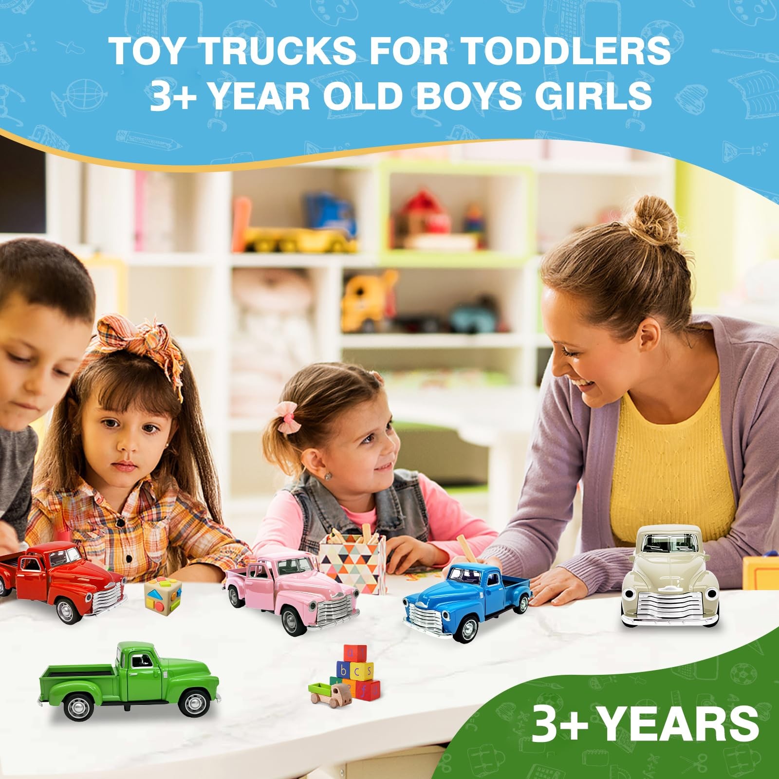 Little Blue Truck Toy for Toddlers Boys Girls