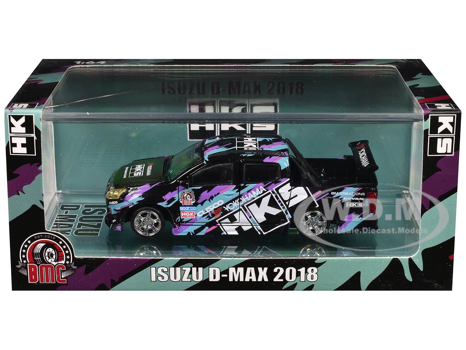 ISUZU D-MAX LOWRIDER PICKUP RHD HKS “TDE 2025” 1/64 BY BM CREATIONS 64B0463