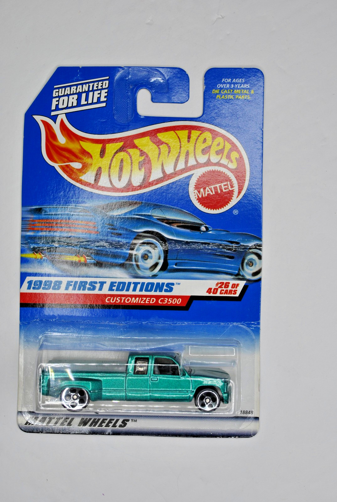 Hot Wheels Customized C3500 Rare No Tampo No Decal Variation 1998 First Editions