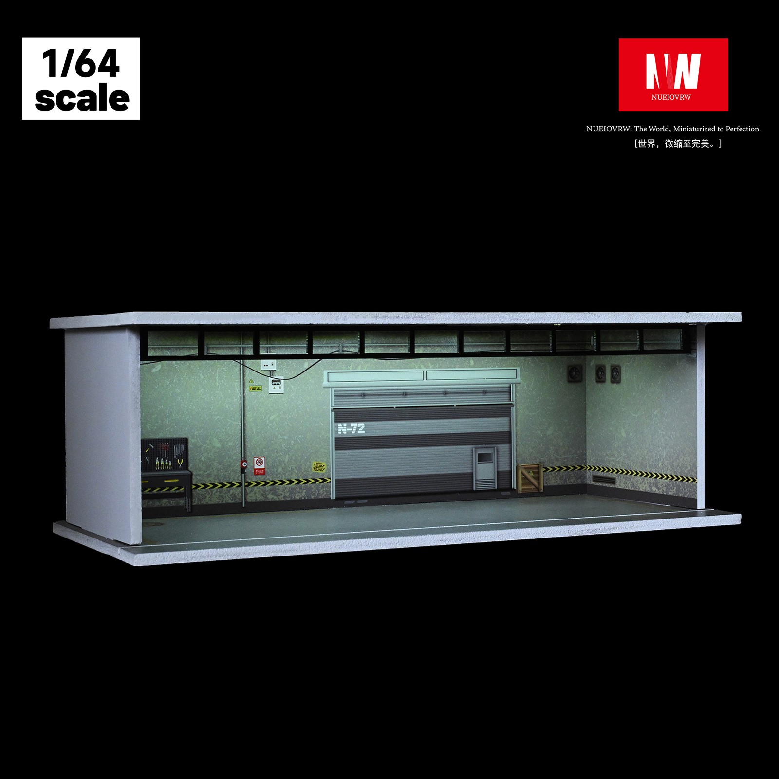 Diorama Diecast 1/64 Scale Garage Model City LED Street Buildings View Display