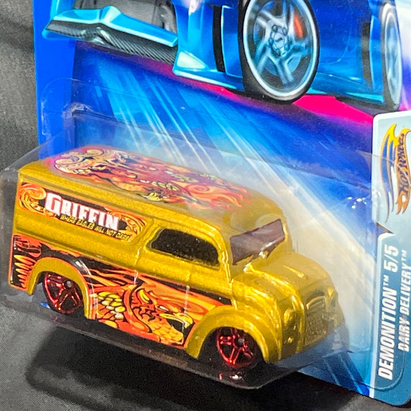 Hot Wheels 2004 Demolition Gold Dairy Delivery Van w/ Red Wheels Diecast #5/5