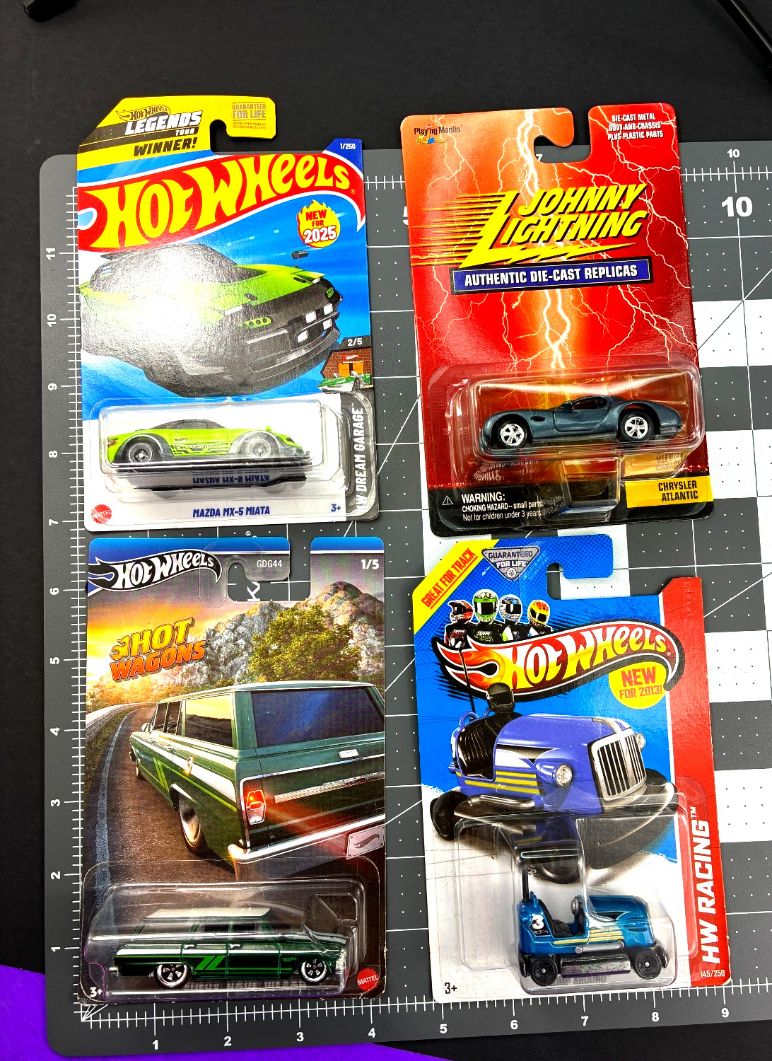 Johnny Lightning and Hot Wheels 1:64 diecast Chrysler, Chevy, Mazda PP