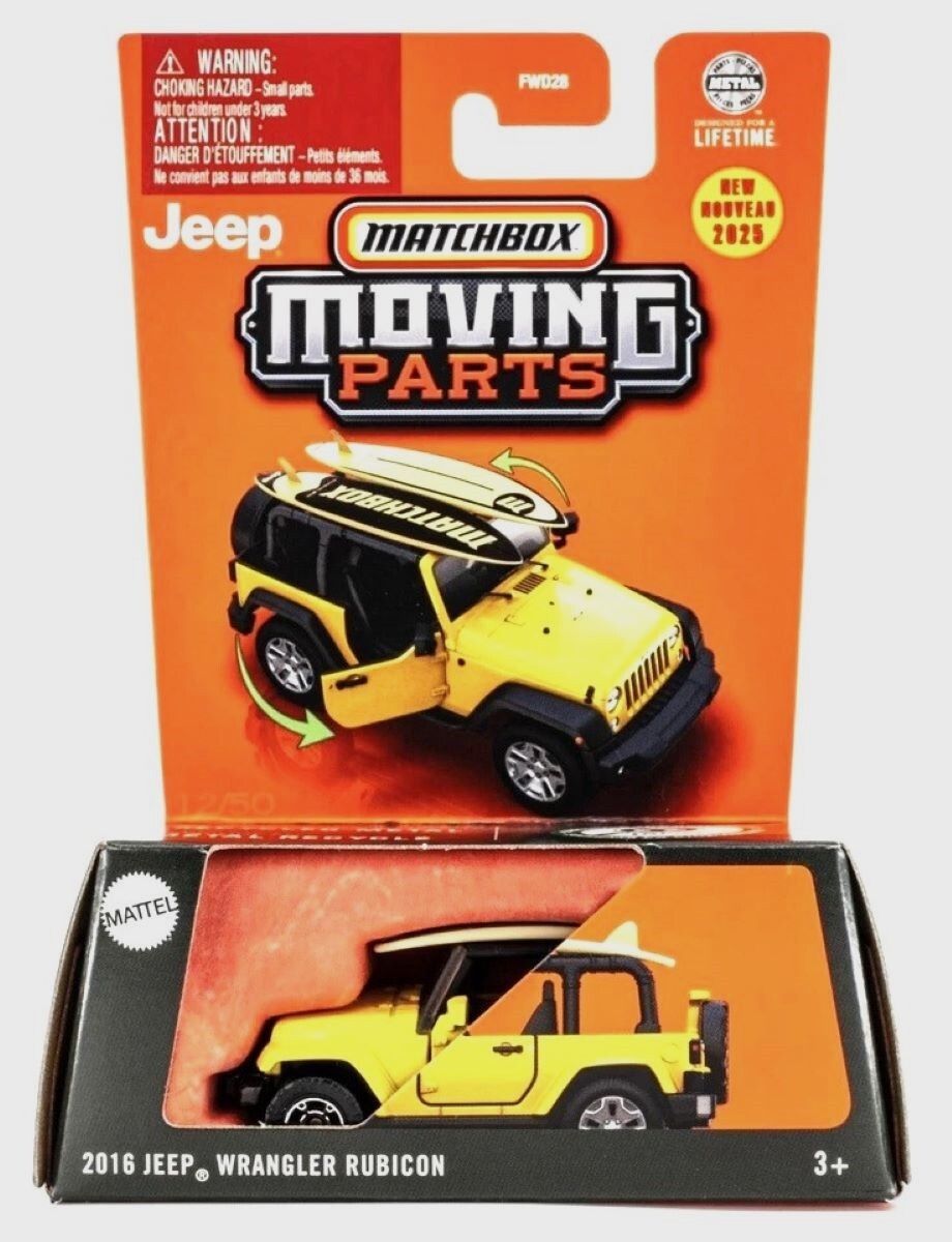 Matchbox – 2025 Moving Parts 12/50 2016 Jeep Wrangler Rubicon (BBJBW74)