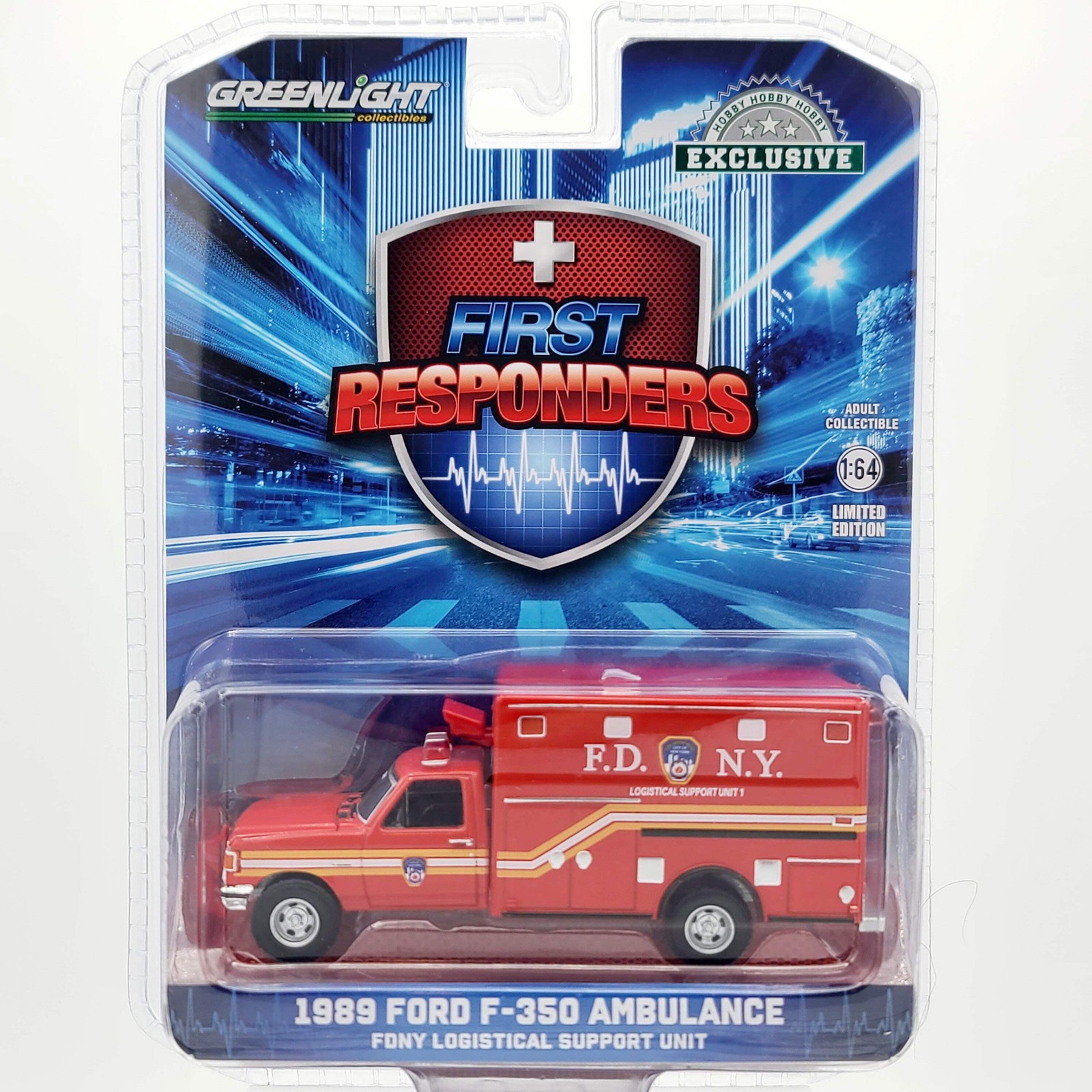 GreenLight ’89 Ford F-350 Ambulance “New York Fire Dept.” (2025 Hobby Exclusive)
