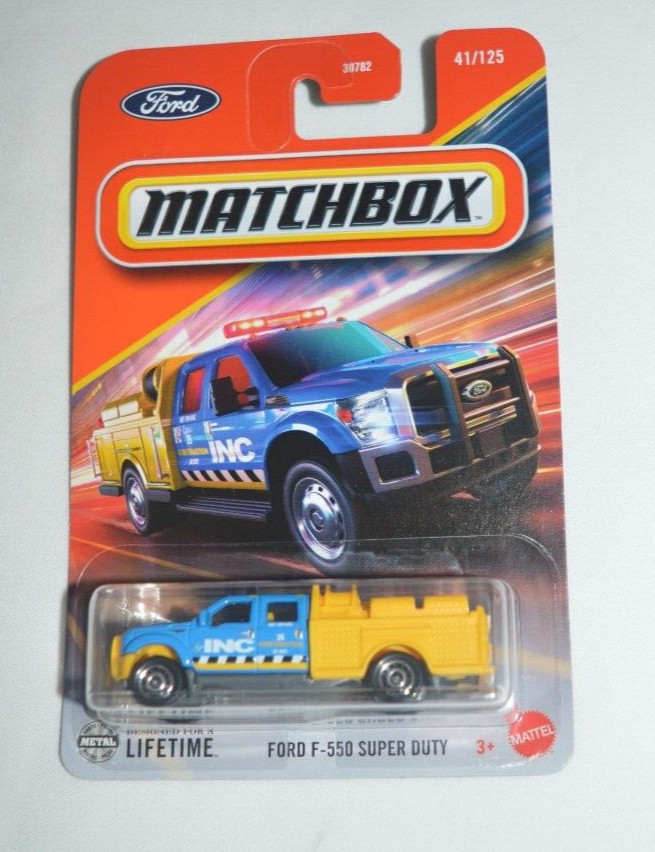 MATCHBOX 2025 MBX RESCUE 41/125 – FORD F-550 SUPER DUTY BLUE AND YELLOW