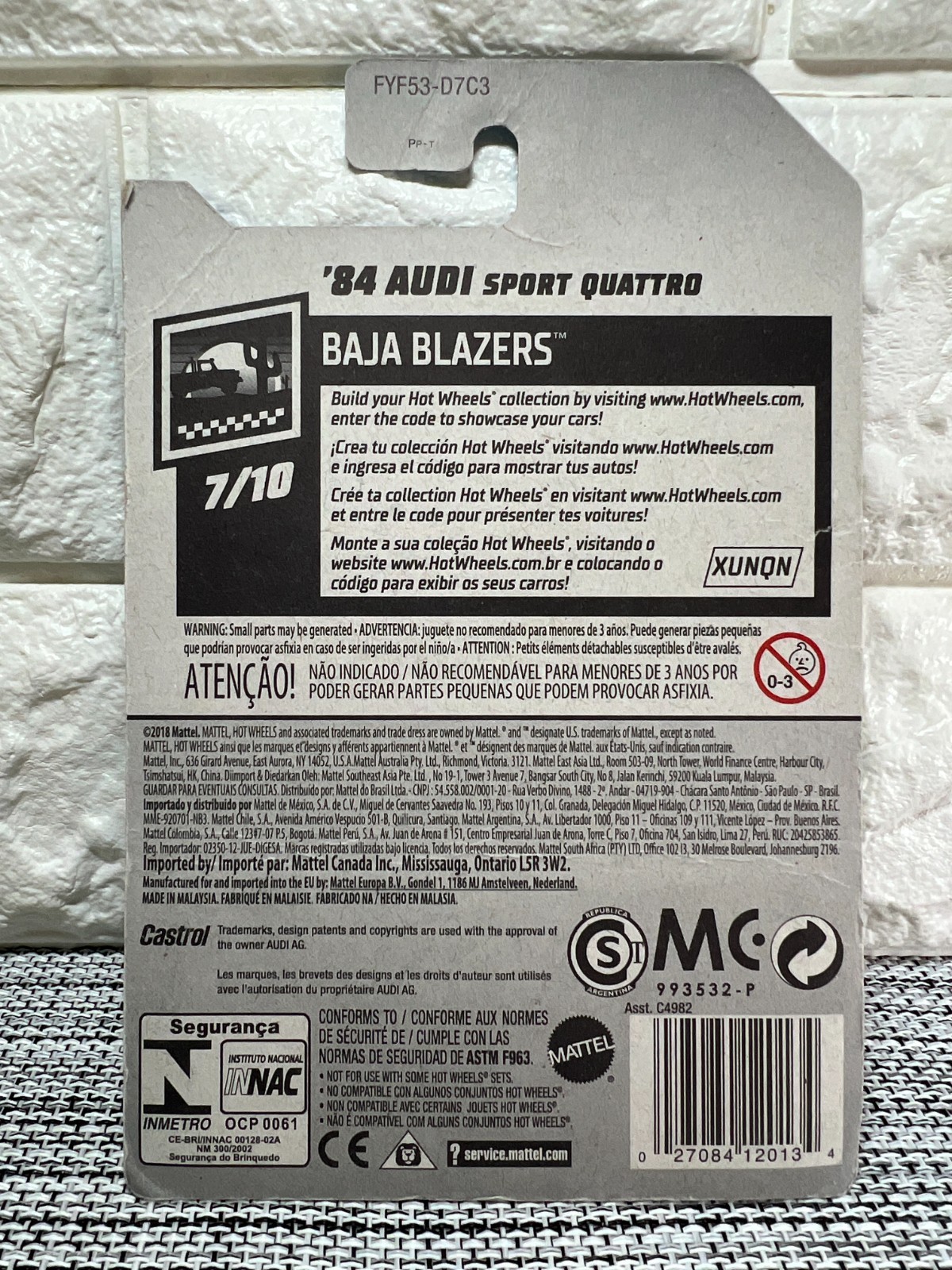Hot Wheels Baja Blazers 7/10 ’84 Audi Sport Quattro 43/250 Green
