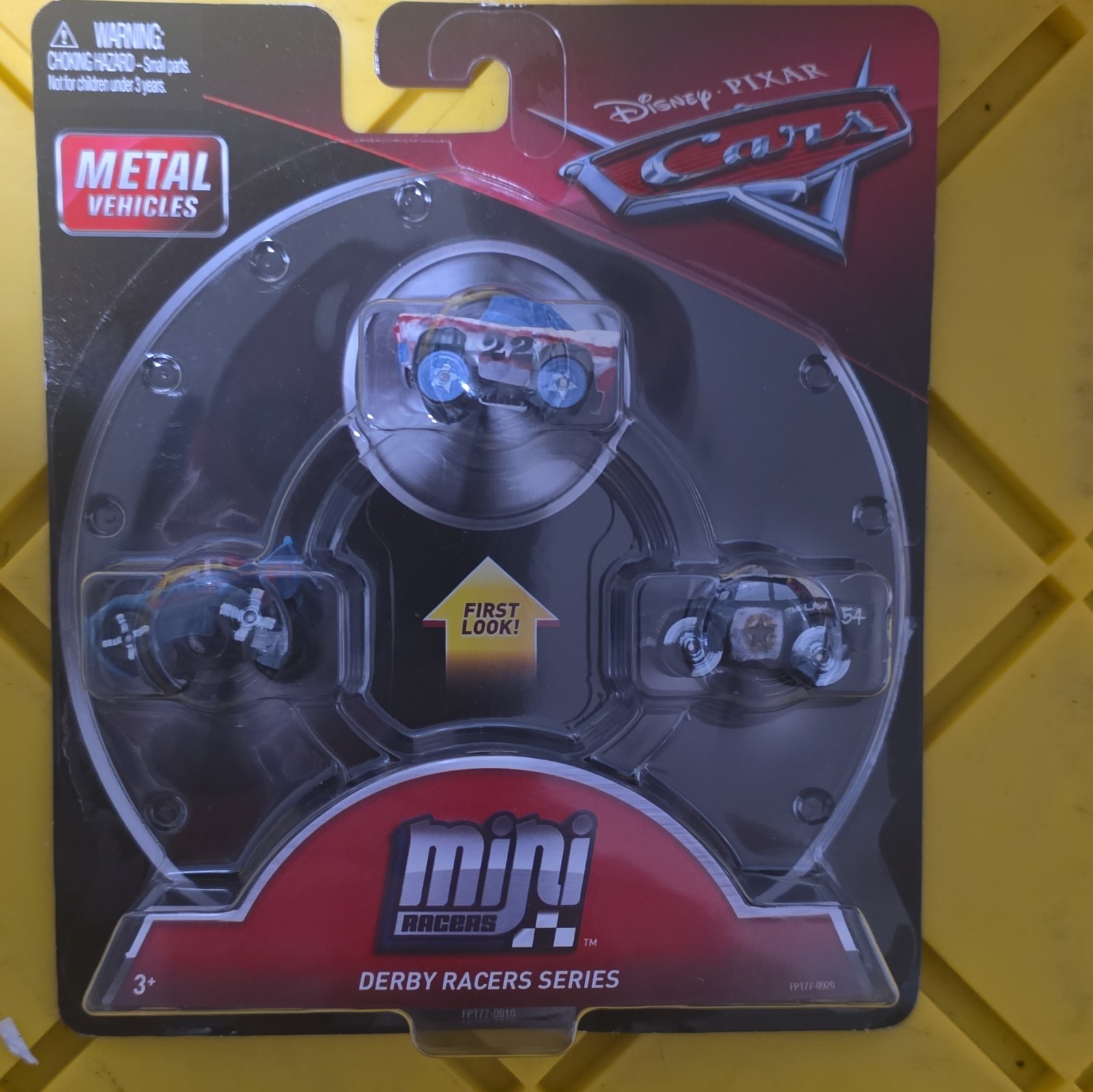 Mattel Disney Pixar Cars Mini Racers Derby Racers Series 3-Pack Metal Unopened