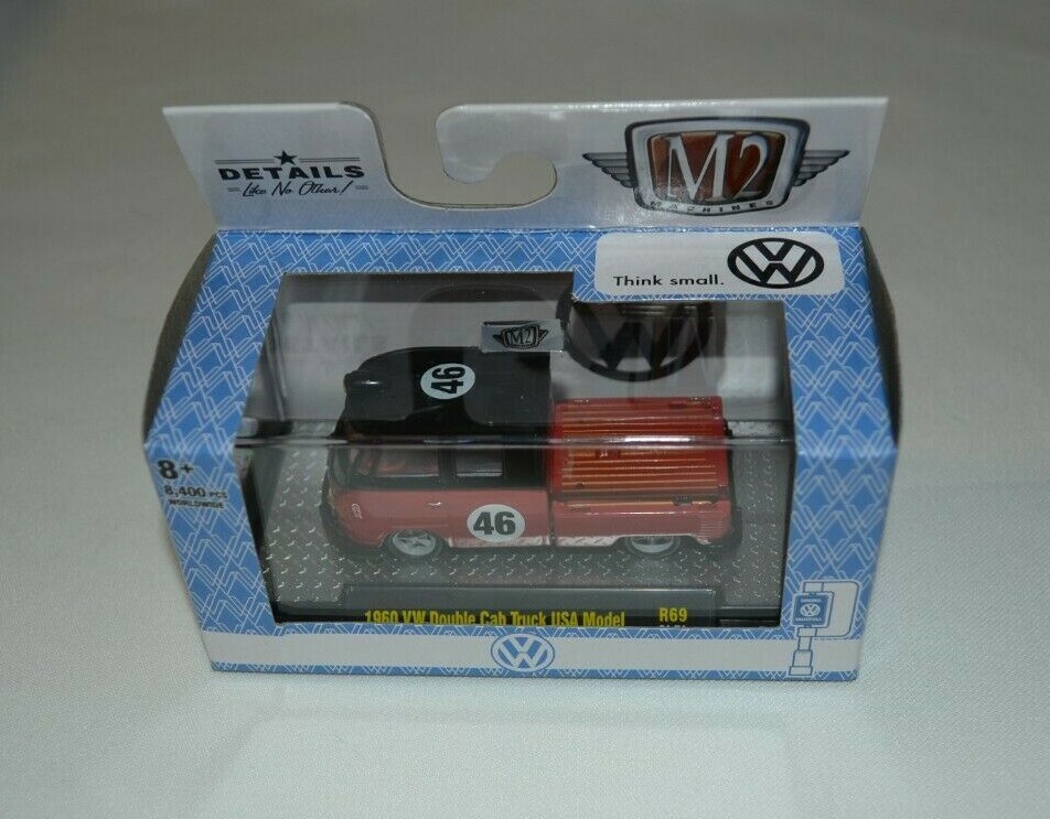 M2 MACHINES 2022 AUTO SHOWS R69 – 1960 VW DOUBLE CAB TRUCK USA MODEL R69