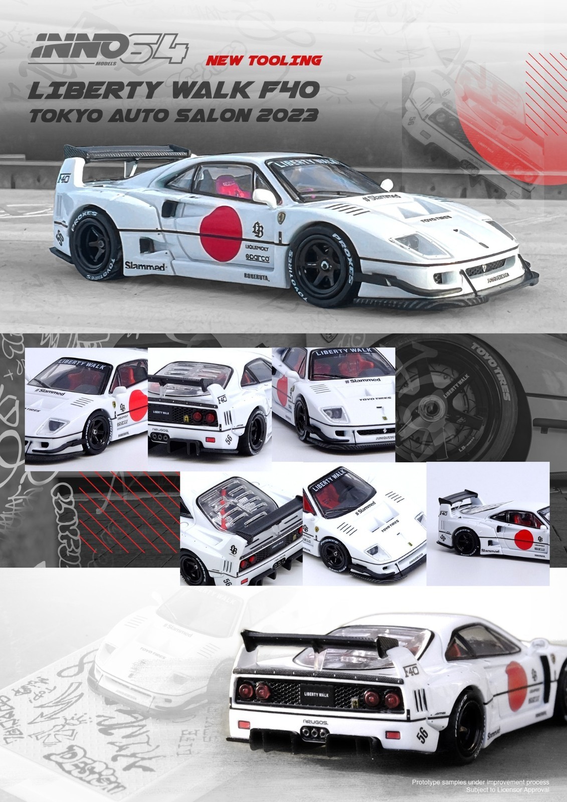 INNO64 2023 Tokyo Auto Salon Exclusive: LBWK FERRARI F40 #IN64-LBWKF40-TAS23