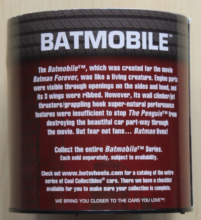 2004 Hot Wheels Oil Can Series 1/64 Batmobile #3 of 3