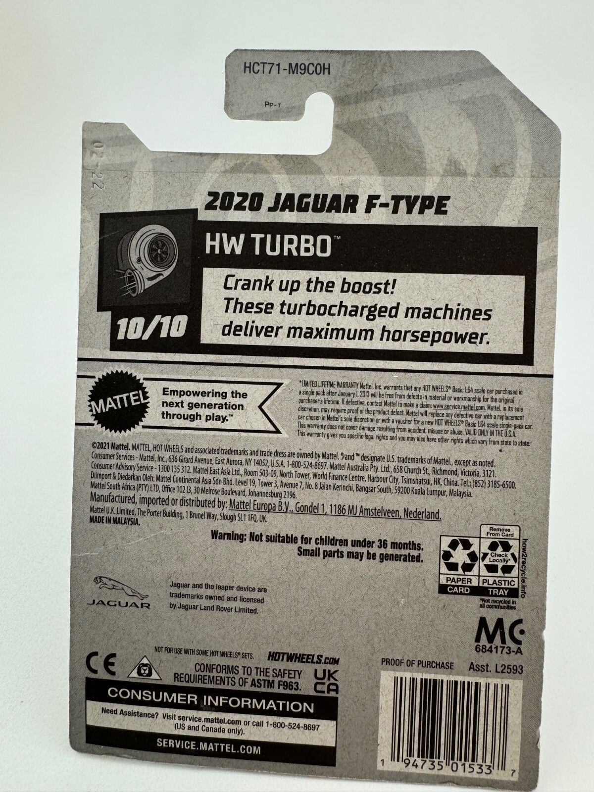 Hot wheels HW Turbo 2020 Jaguar F-type 10/10 2021