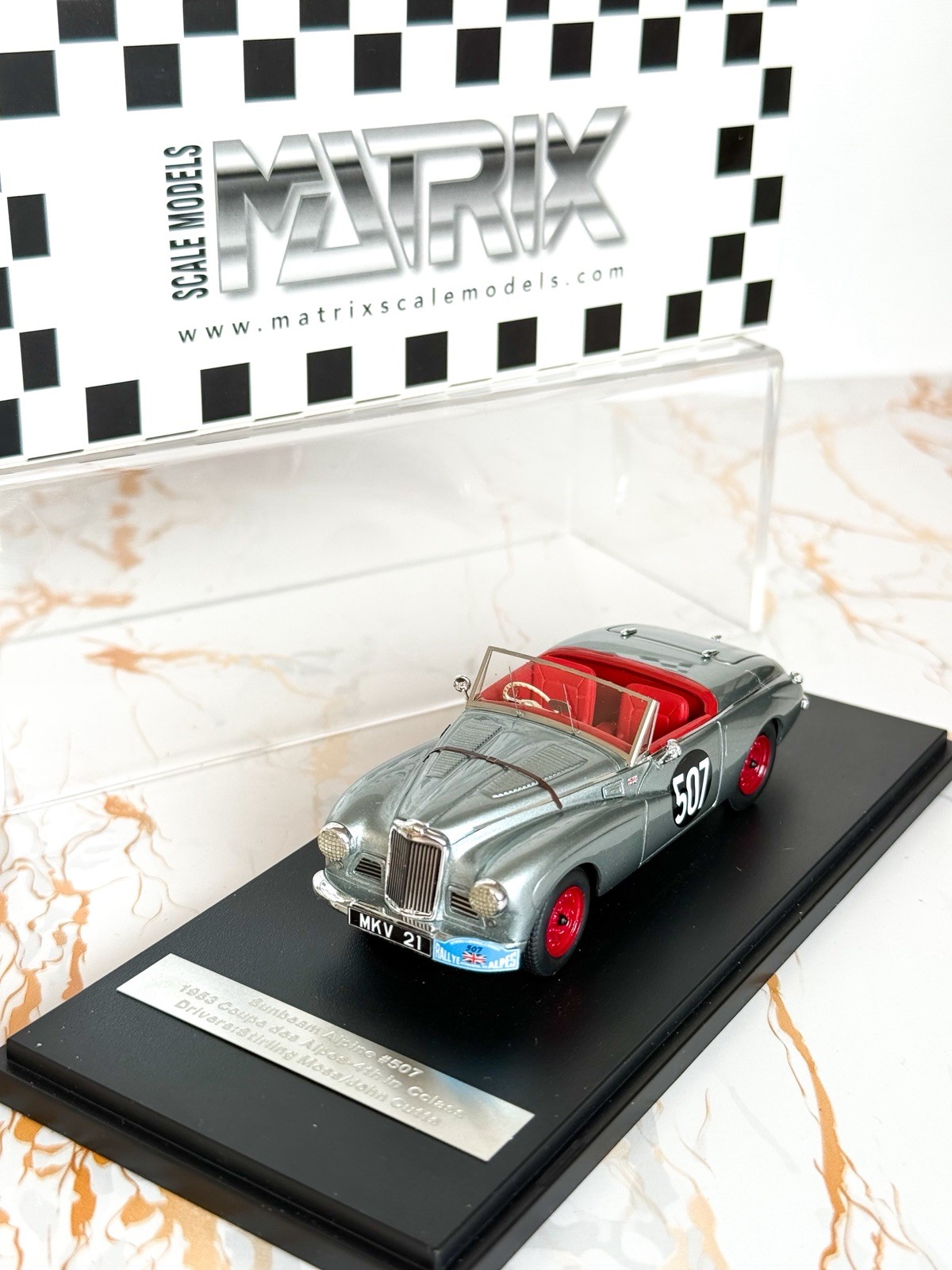 Matrix 1:43 Sunbeam Alpine #507 1953 Coupe des Alpes Stirling Moss MXR41807-021