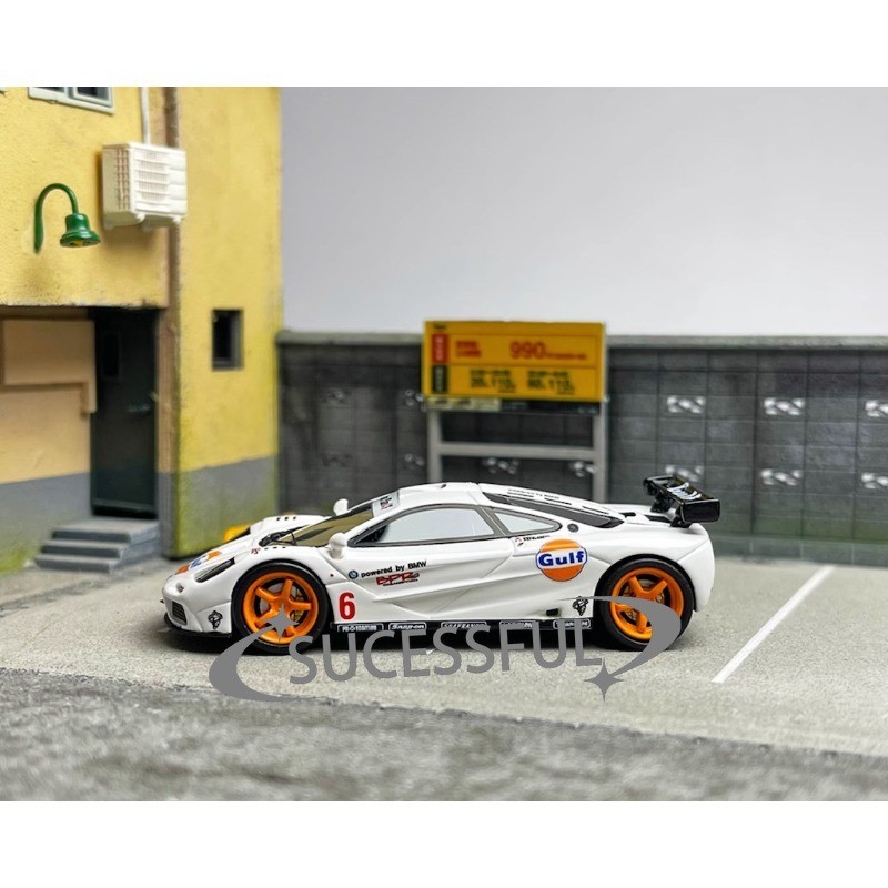 Scalemini 1:64 Gulf F1 GTR Supercar Resin Diecast Model,Racing Collectible Gift