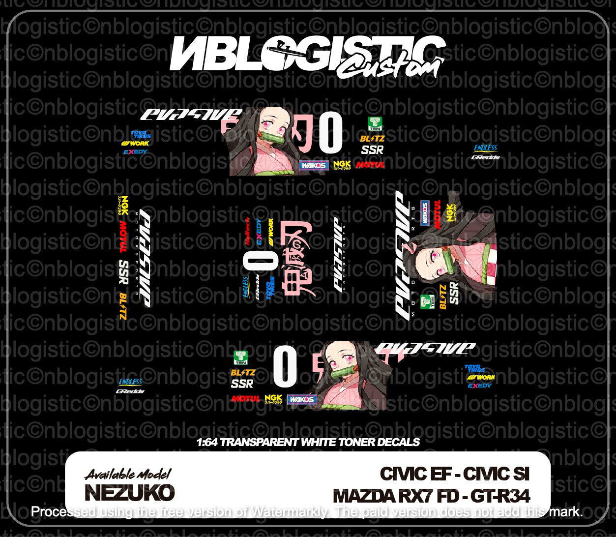 MAZDA ’95 RX-7 Custom WaterSlide Decal for hw 1/64 Scale 02