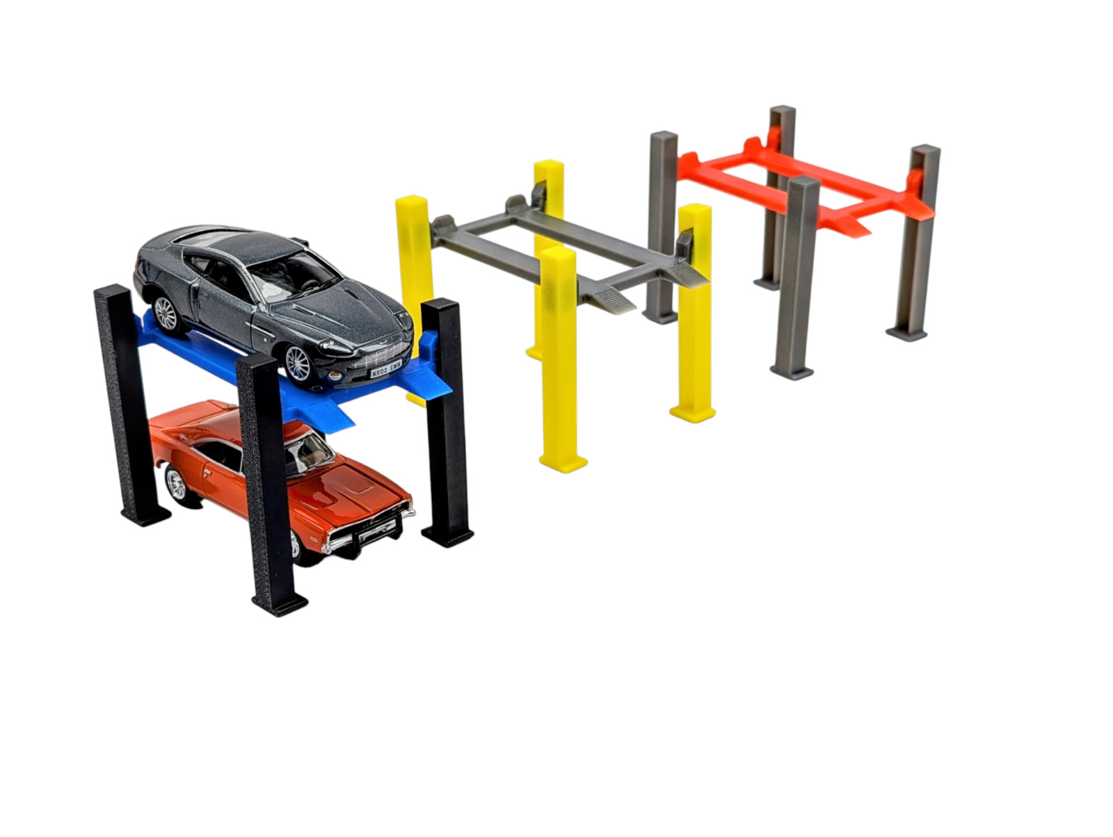 4-POST 2 & 3-LEVEL 3D PRINTED VEHICLE CAR LIFT 1:64 1:43 1:24 1:18 SCALE CARS