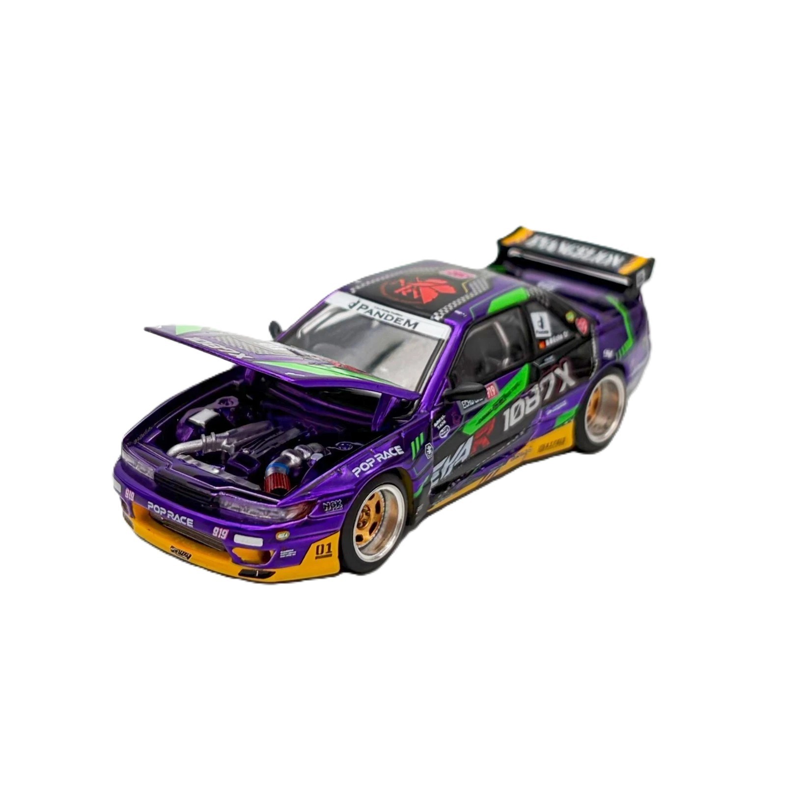 Pop Race Xcartoys 1:64 Nissan EVA RT Test Type-01 1087X Pandem S13 APAxpo 2025