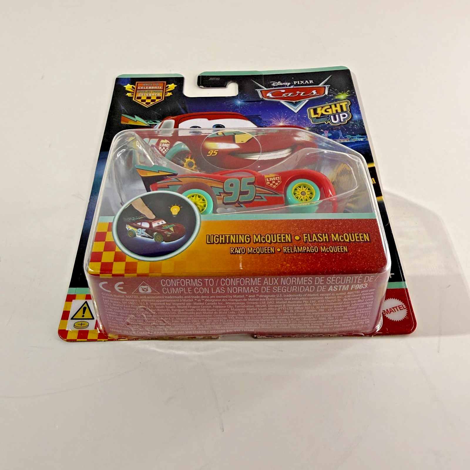 Disney Pixar Cars Light Up Lightning McQueen Race To Celebrate Mattel New 2026