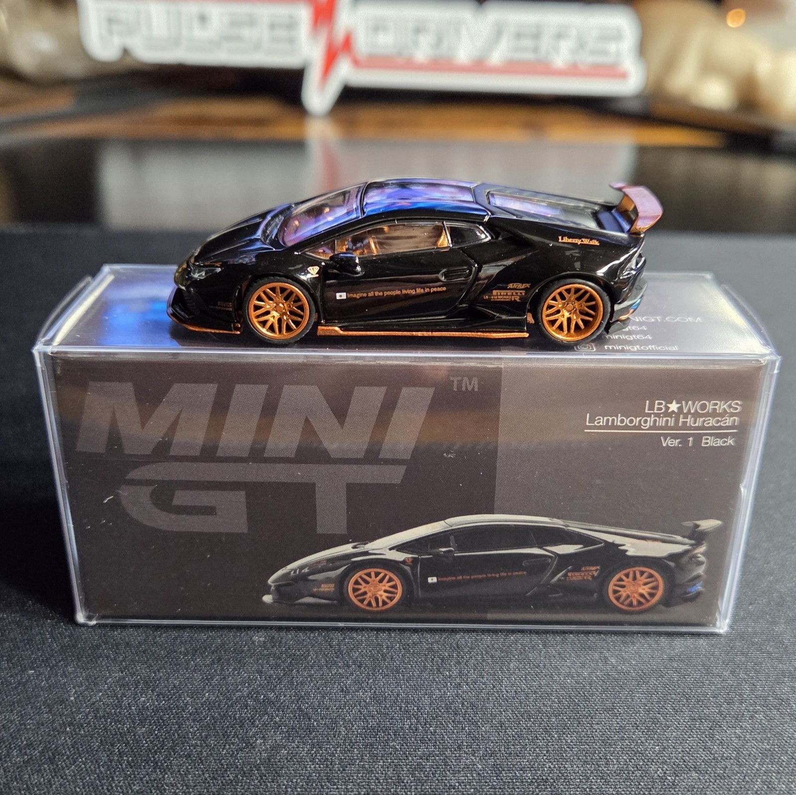 Mini GT #234 CHASE – LB Works Lamborghini Huracan Black & Bronze – See Photos