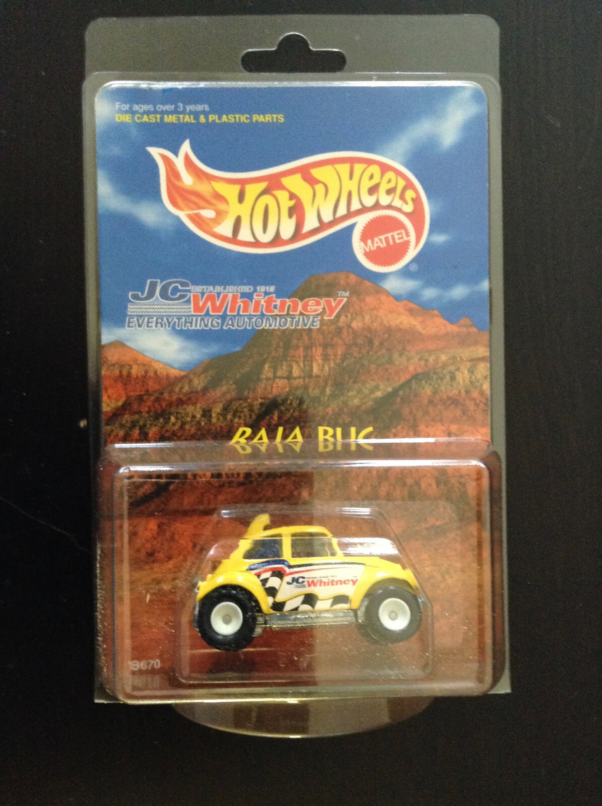 Hot Wheels 1997 JC Whitney VW Baja Bug Yellow Special Edition Real Rider P3