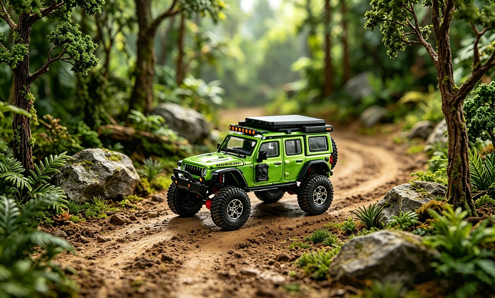 GCD Wrangler 4×4 Offroad Diorama Car Roof Tent Suspensions Toy Box IN STOCK 1/64