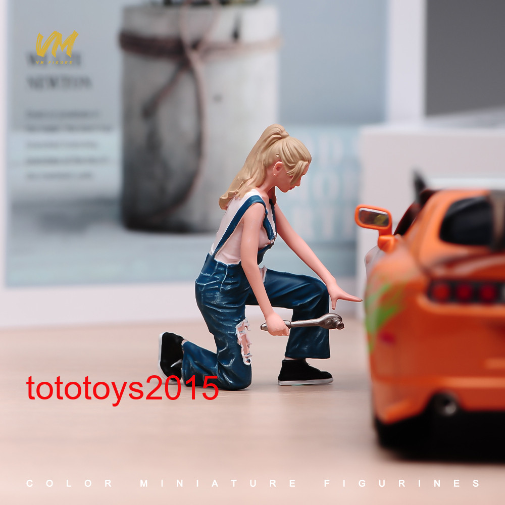 1/72 1/87 1/64 1/43 1/32 1/24 1/18 mechanic woman Girl Scene Miniture Figure Dol