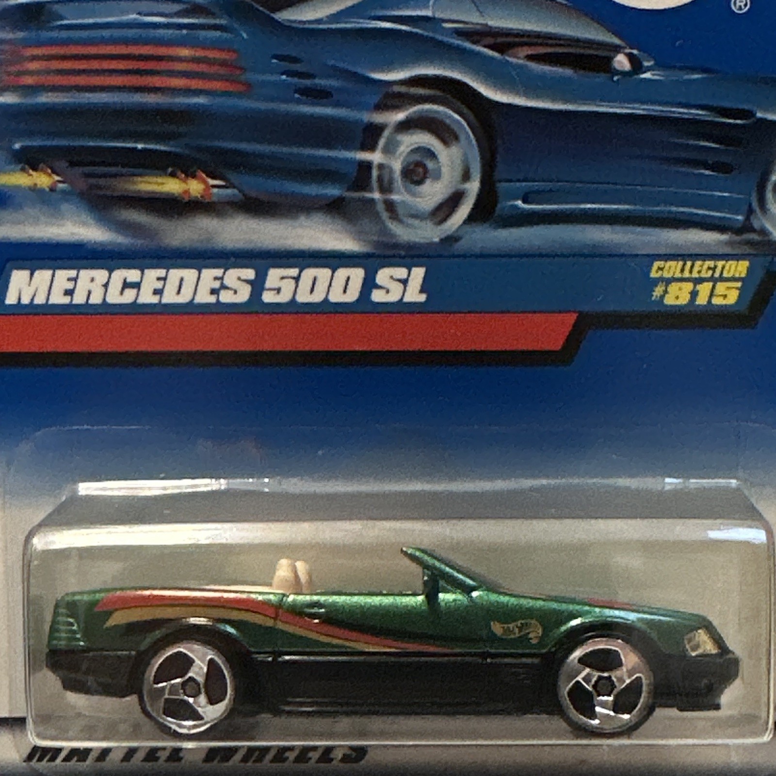 Hot Wheels Guaranteed for Life Mercedes-Benz 500 SL Green 1:64 Diecast Unopened