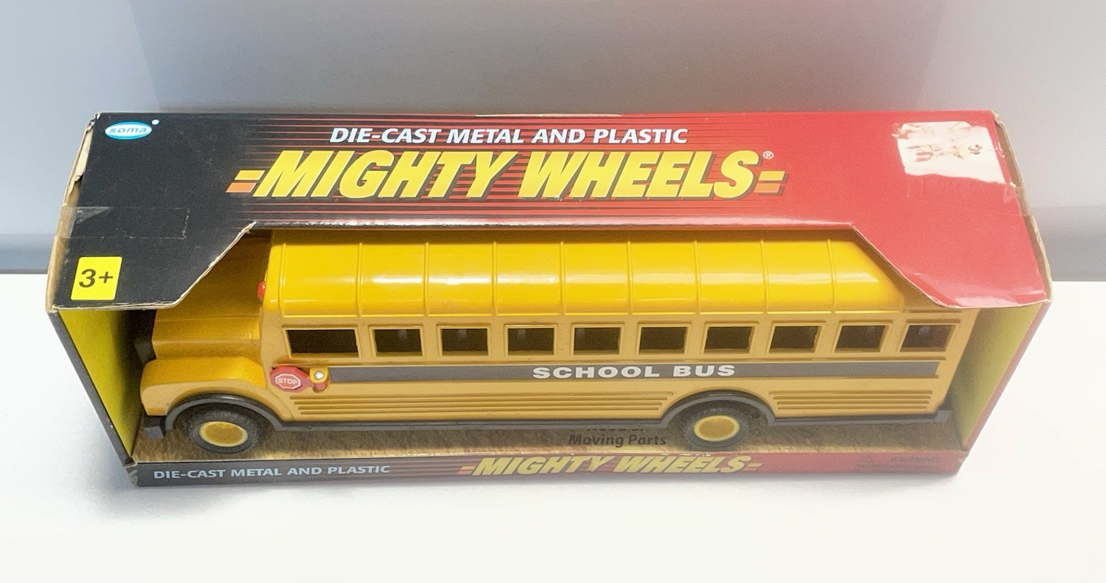Mighty Wheels die-cast metal and plastic School Bus toys lot Of 2 New In Box