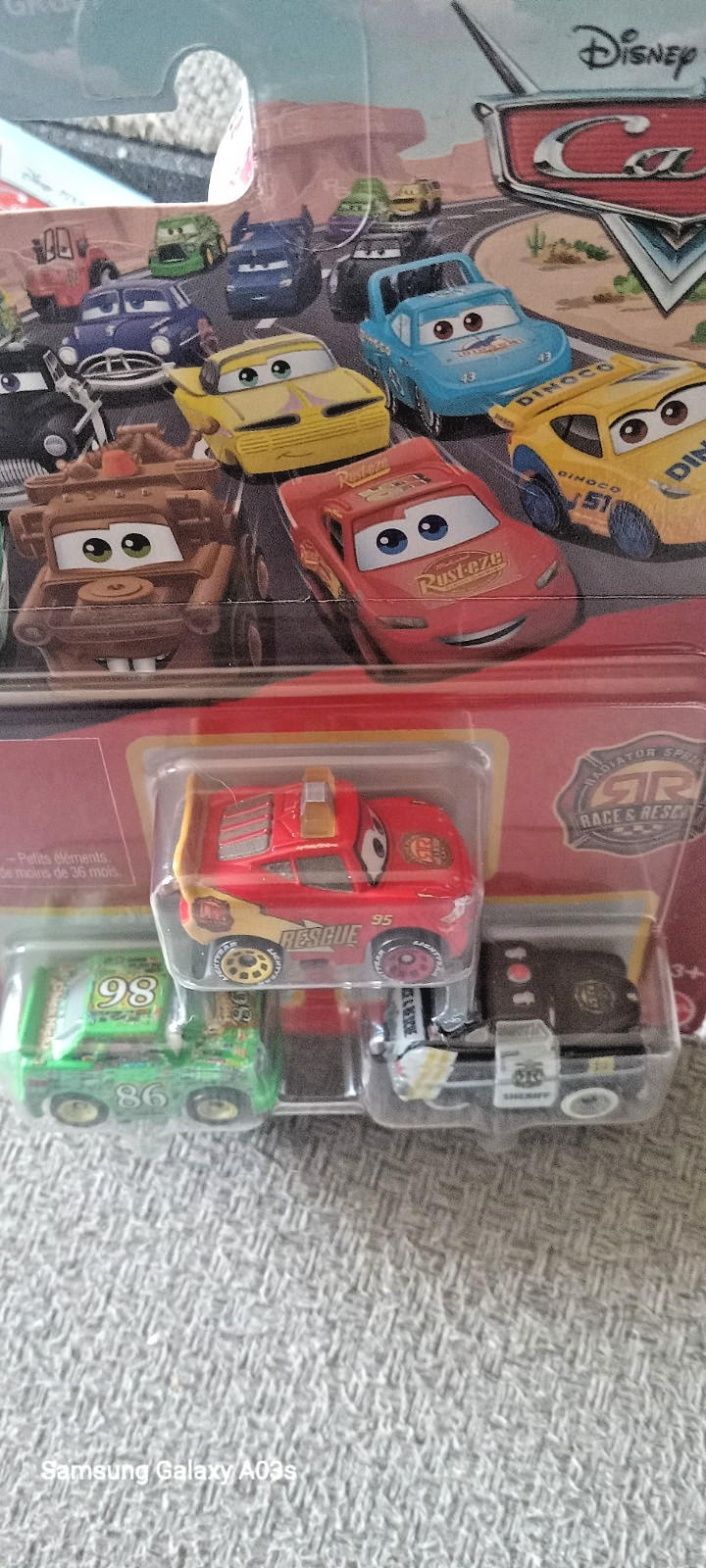 Lot Of 3: Mattel Disney Pixar Cars Mini Racers Mini Diecast Cars 3-Pack