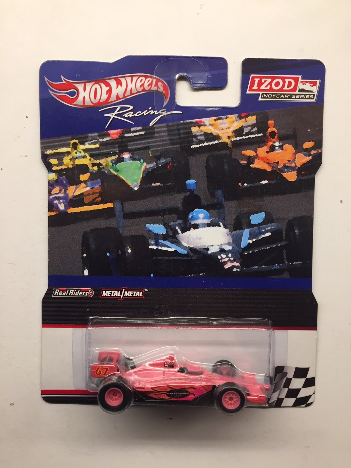 Hot Wheels Racing Izod Indycar Series Pink Sarah Fisher #67 Real Riders