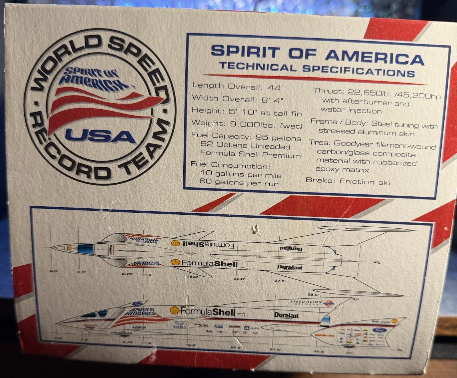1:43 diecast cars Craig Breedlove Spirit Of America Land Speed Record Jet Car