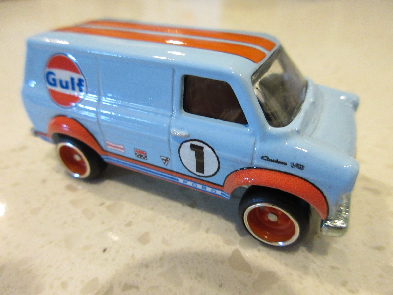2026 Hot Wheels Ford Transit Supervan GULF BLUE Premium Diecast Van Car Culture