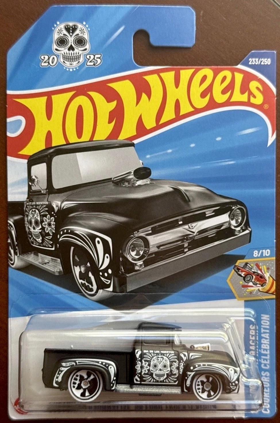 2025 Hot Wheels Custom ’56 Ford Truck #233/250 International Card MATTE BLACK