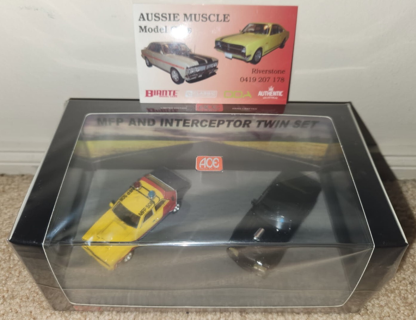 1:64 ACE Mad Max 1 Ford XB GT Falcon MFP First & Last Interceptor twin set
