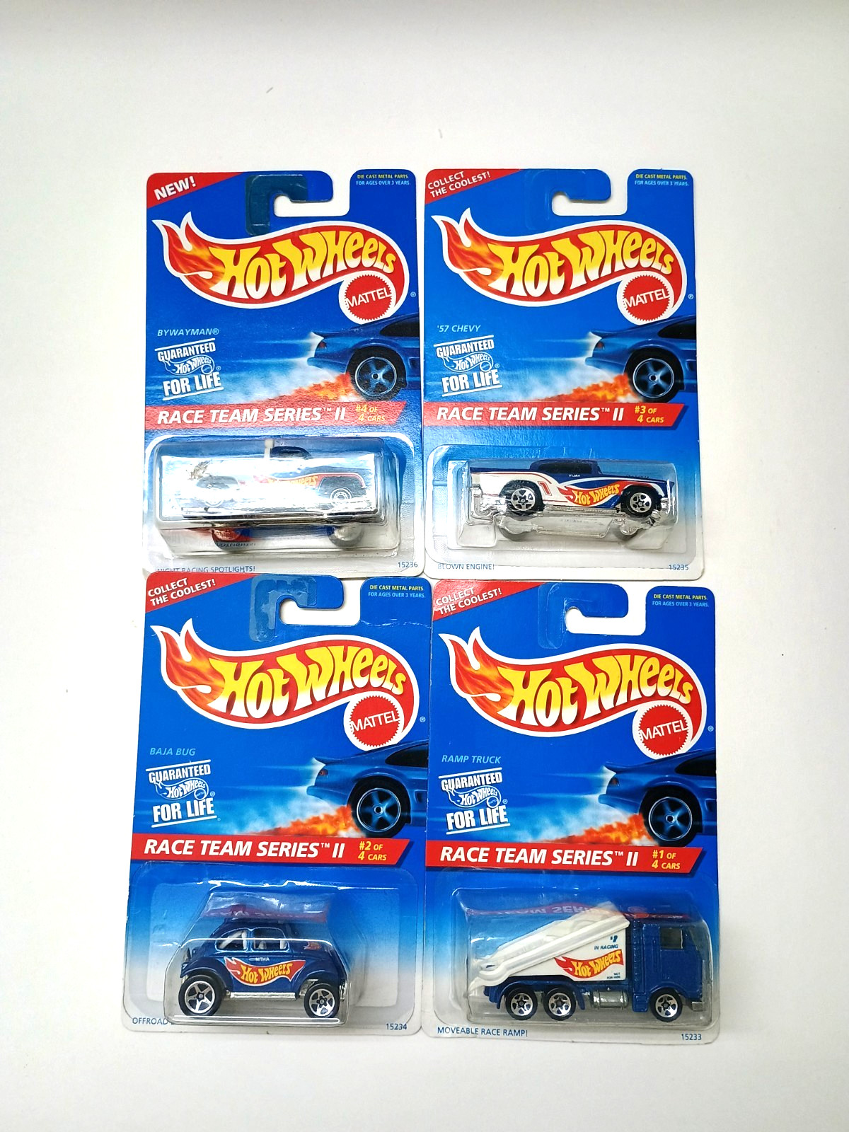 1995 Hot Wheels Race Team Series 2 COMPLETE SET OF 4 ~ Unopened / NEW