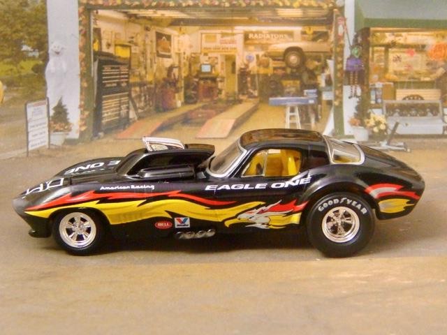 Supercharged 427 V8 1967 Corvette Pro Street Dragster 1/64 Scale Limited Edit R